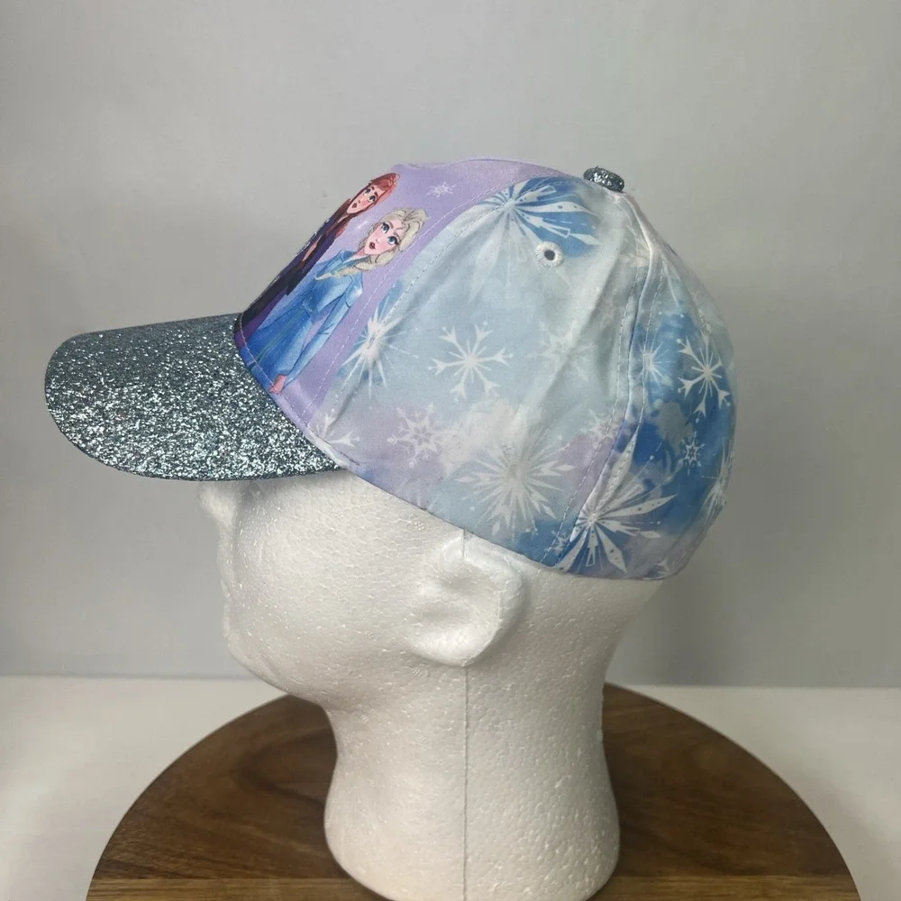DISNEY Parks  Frozen 2 Youth Baseball Hat Sparkles Character‎ Elsa & Anna. NWT